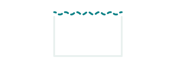 rectangle with rippling dotted line along top edge